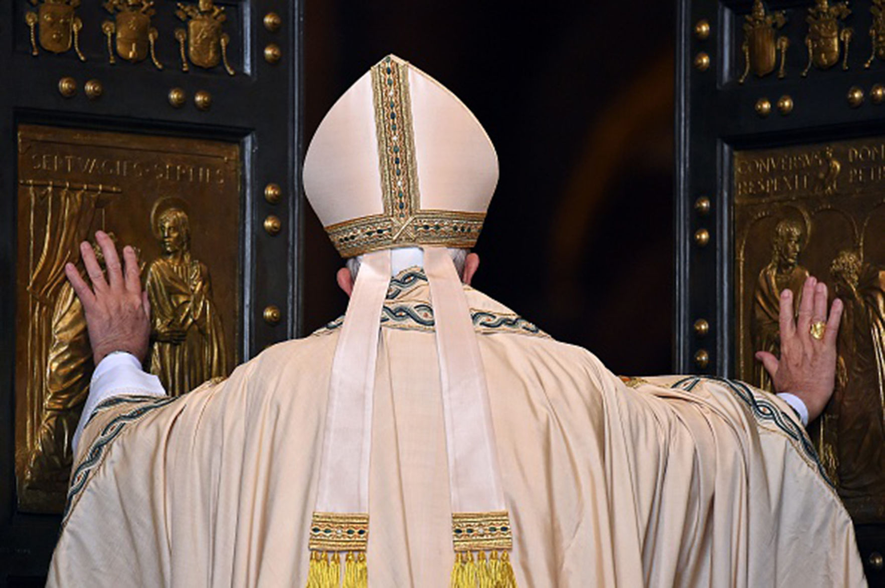 The pope's ceremonial mitre